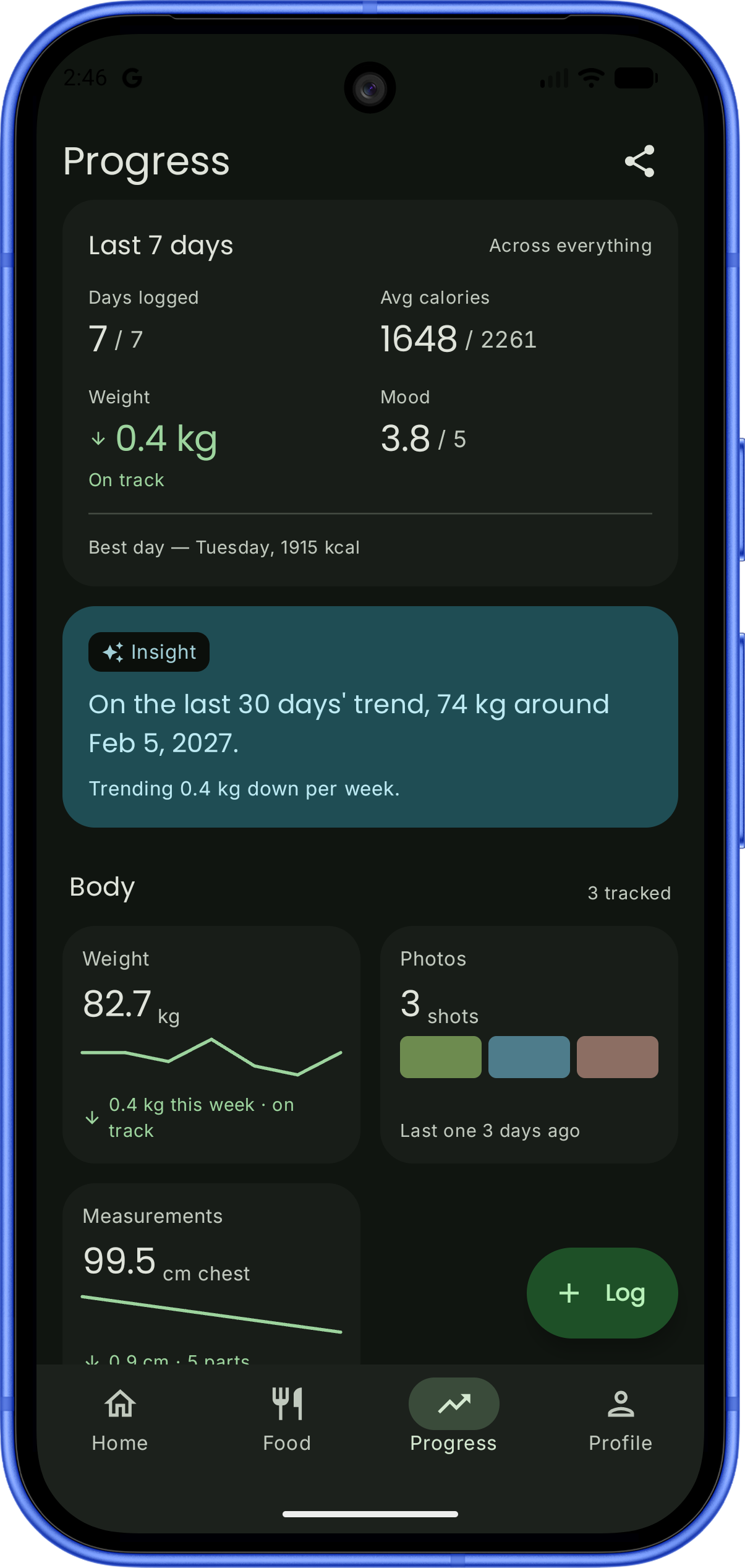 FitPulse Progress tab